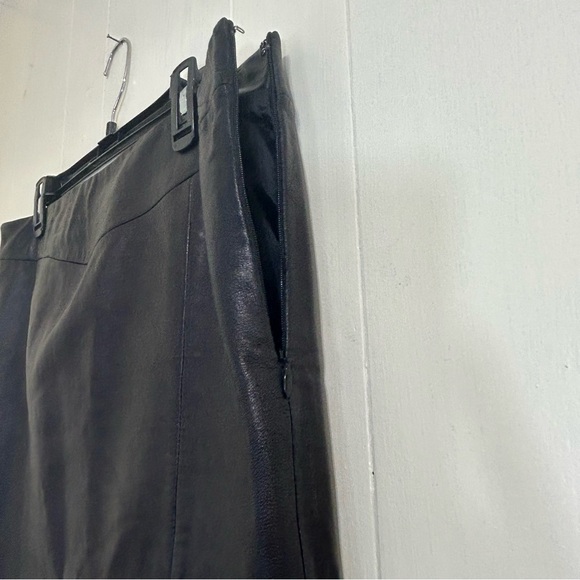 ANTONIO MELANI Soft Black Leather 100% Genuine Leather Pencil Skirt Size Large. - Picture 11 of 13
